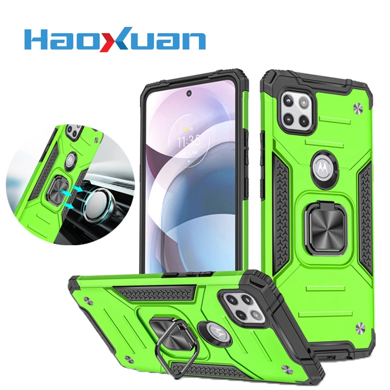 

Shockproof Bracket Phone Case For MOTOROLA G Power Play Stylus 5G Ring Protective Cover For MOTO G8 G9 G7 Power Plus One 5G Ace