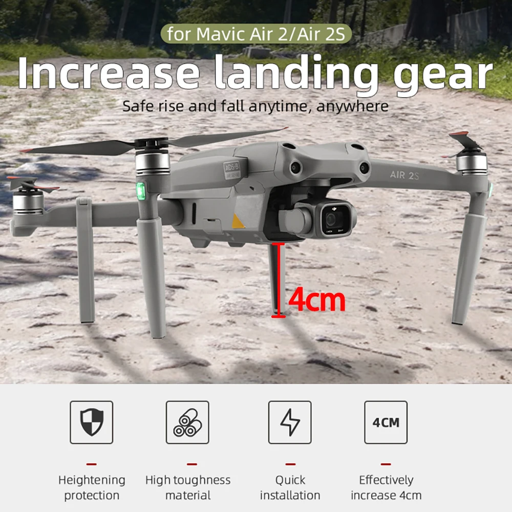 

Quick Release Landing Gear for DJI Mavic Air 2/AIR 2S Extensions Leg Landing Protector Drone Accessories Protective Support