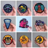 cartoon anime embroidery patches ironing decals badge patches craft embroidery decals diy clothes pants clothes ufo alien patch