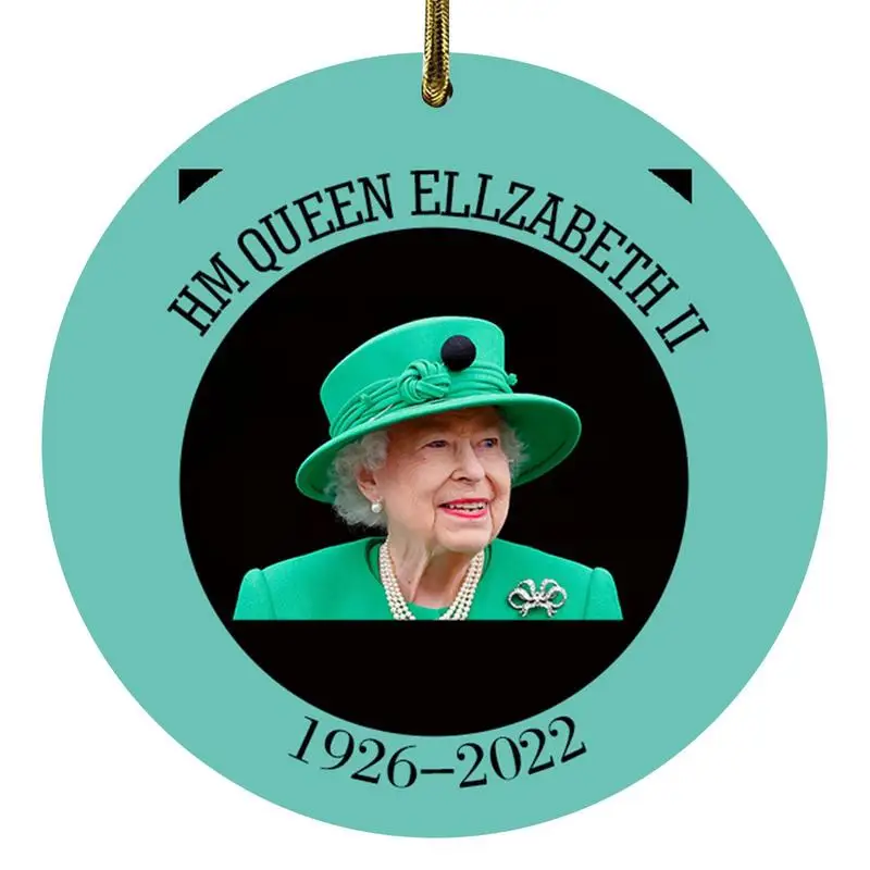 

1926-2022 British Queen Keychain Platinum Jubilee Hanging Ornament | HM Queen Remembrance Christmas Tree Hanging Decor