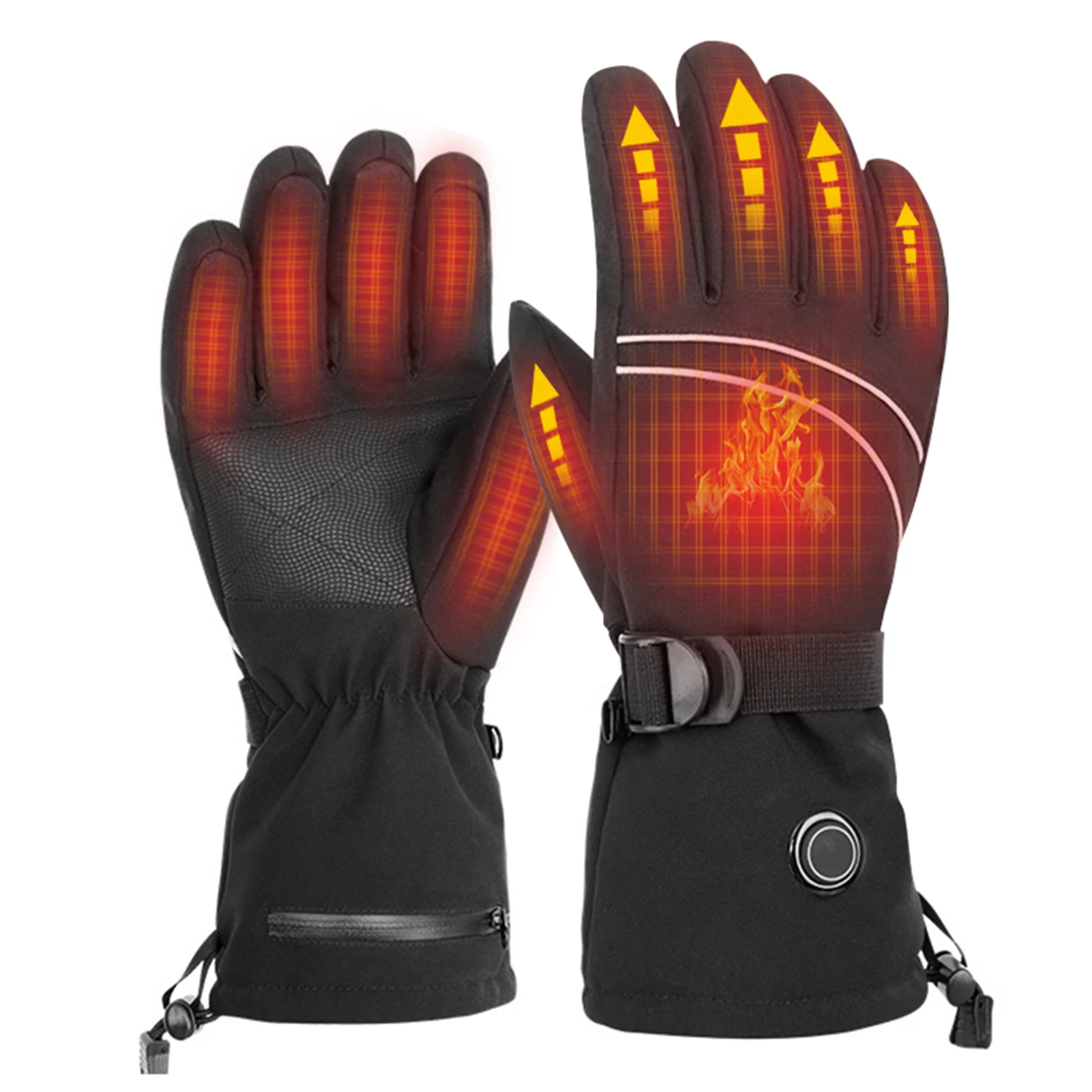 

Heated Gloves Battery Powered Touchscreen Waterproof Heating Gloves Winter Warm Ski Gloves for Cycling Motorcycling Skiing