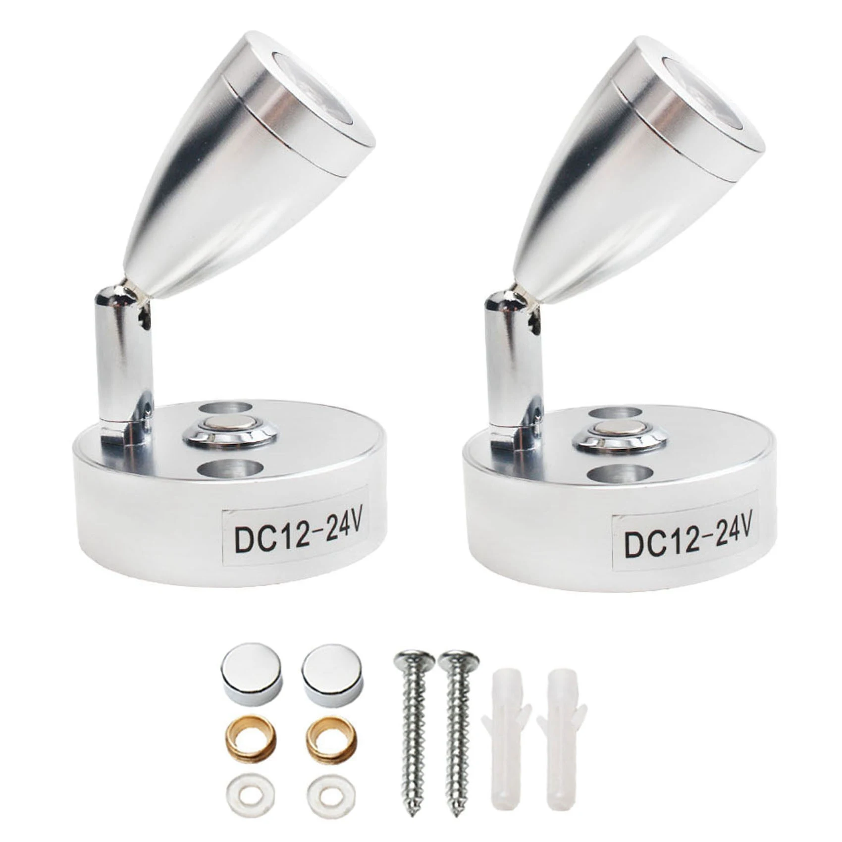 

RV LED Spot Reading Lamps, 12V Interior Spotlight Contact Switch with USB Interface for Caravan, Boat, Motorhome Cold