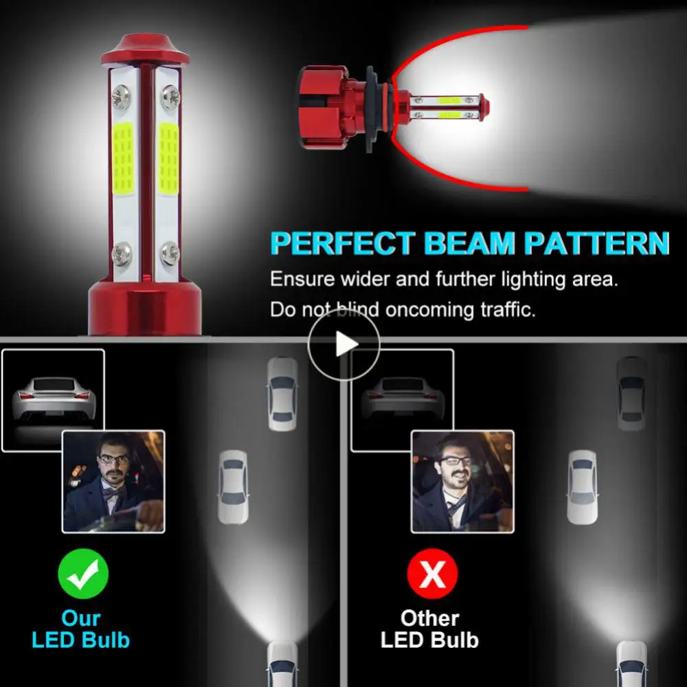 

6000k Plug And Play Led Car Headlight Ip68 Waterproof Car Led Headlight Efficient And Safe X20 Car Headlight Bulbs Led 9012 22w