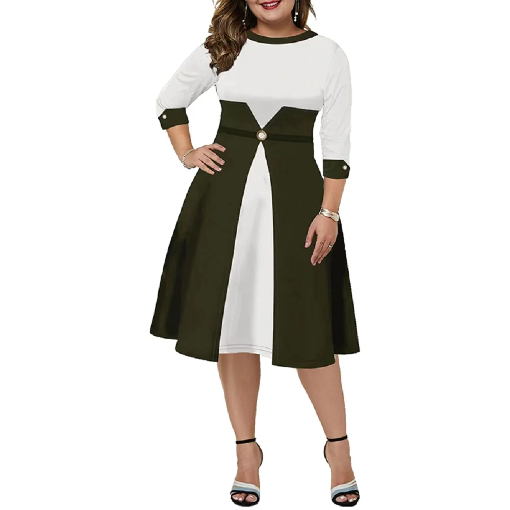 

2022 Новое Стильное женское удобное платье, мягкая изящная модная зеленая белая женская юбка высокого качества