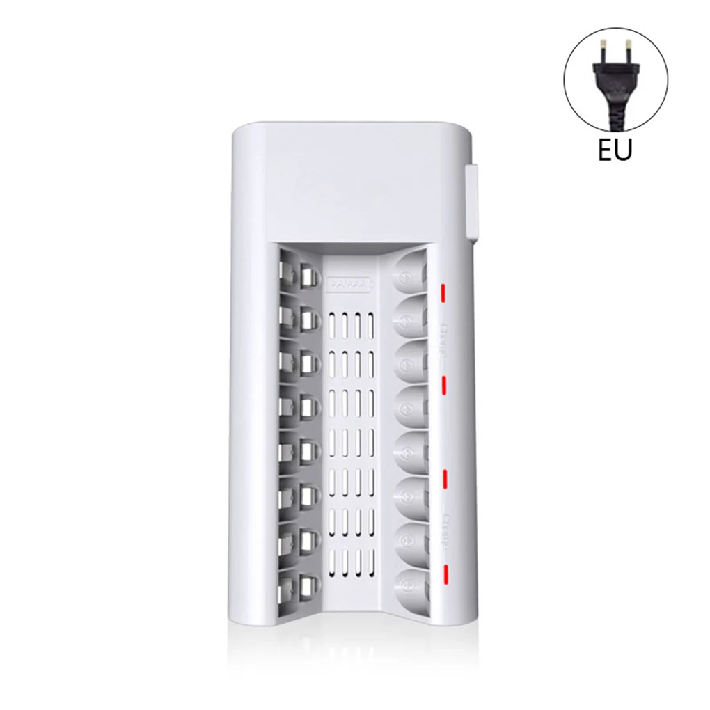 

Умное интеллектуальное зарядное устройство для аккумуляторов PALO с 8 слотами, зарядная станция, порт для батарей AA AAA со стандартным индикато...