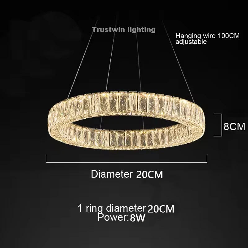 

Круглая хрустальная люстра Trustwin lighting