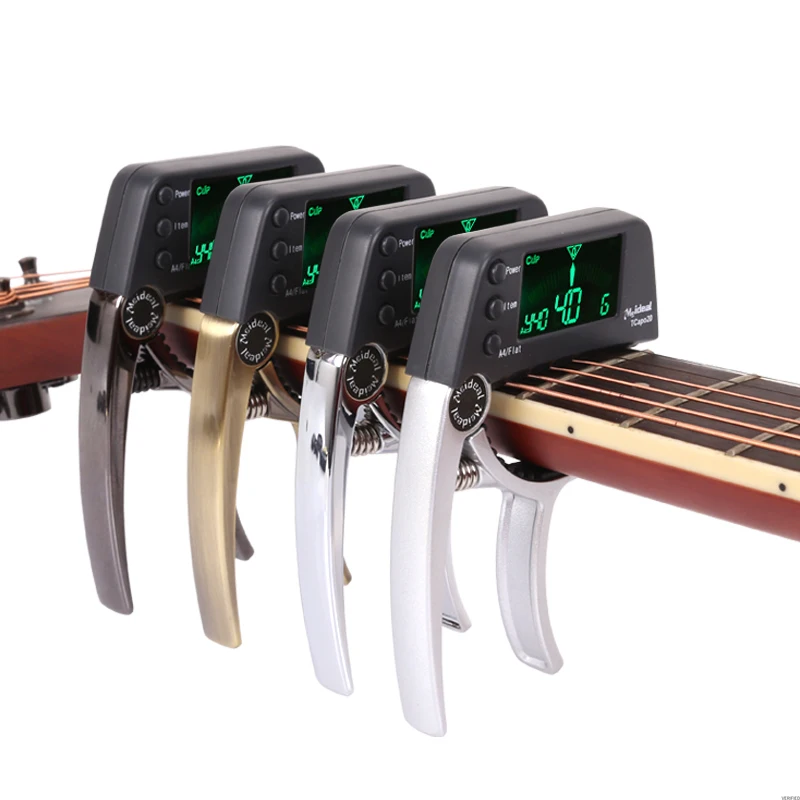 

Acoustic Guitar Tuner Quick Change Capo For Guitar Electric Guitar Bass Chromatic Guitar Key Tuner Alloy Material Dropshipping