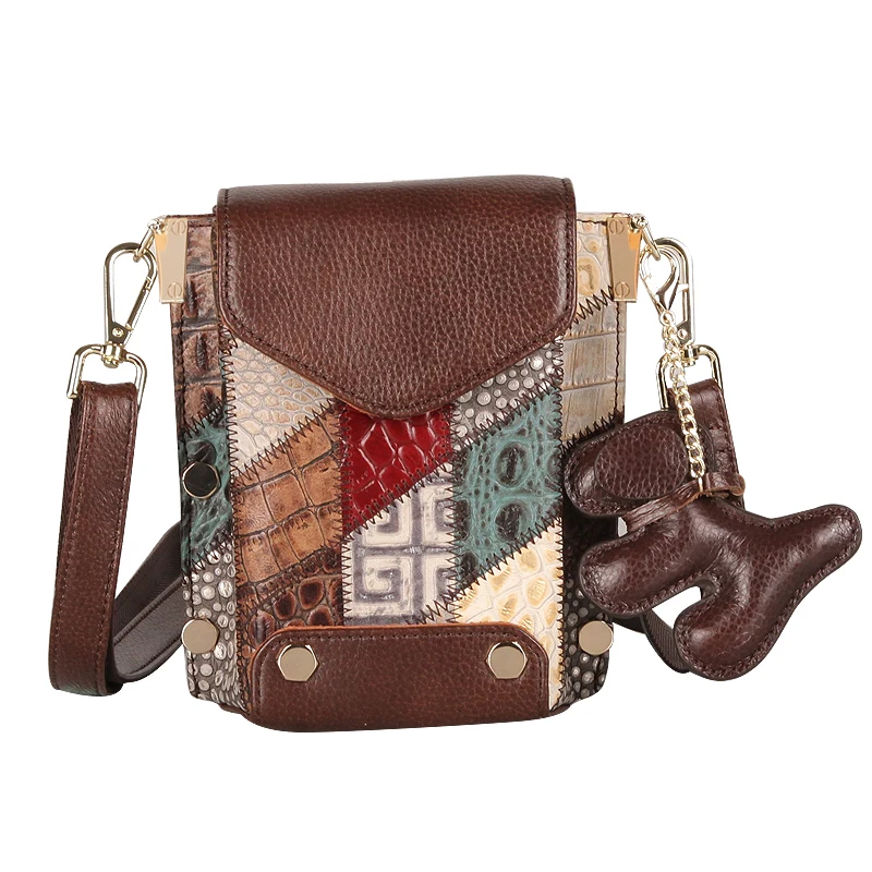 Женская сумка через плечо из натуральной кожи повседневный кошелек воловьей для