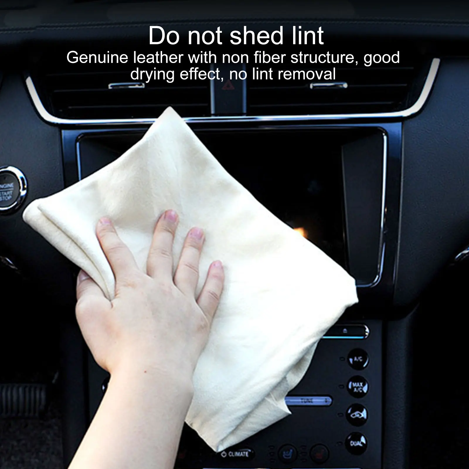 

Natural Chamois Car Care Cleaning Cloth Genuine Sheepskin Wash Rag Suede Ultra Absorbent Quick Dry Towels For Car Wash Accessory