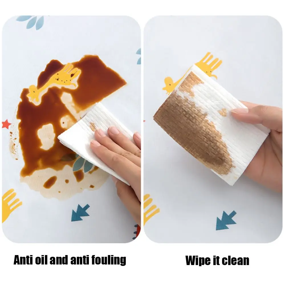 Цветочный узор подвесная сумка Peva чехол для духовки Водонепроницаемая скатерть