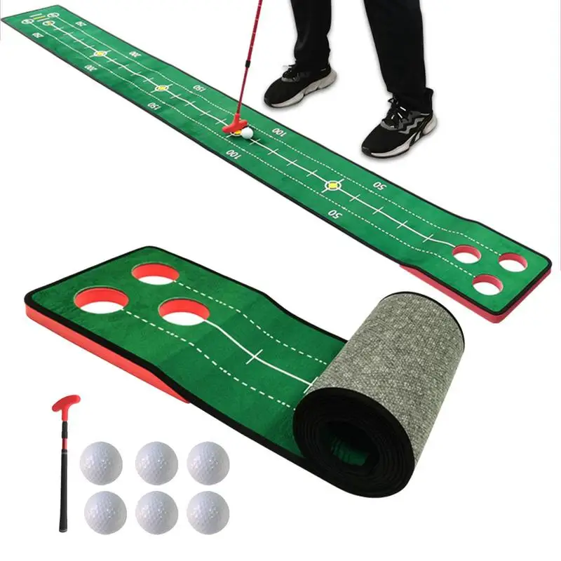 

Putting For Indoors 9.8ft Indoor Golf Simulator Cushion Golf Practice Training Aid Golf Accessories Gift For Men Golfers