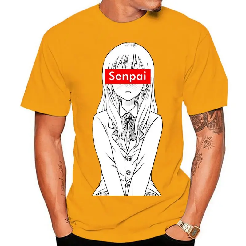 

Senpai Merch Аниме Манга премиум черная футболка M-Xxxl пользовательский принт футболка