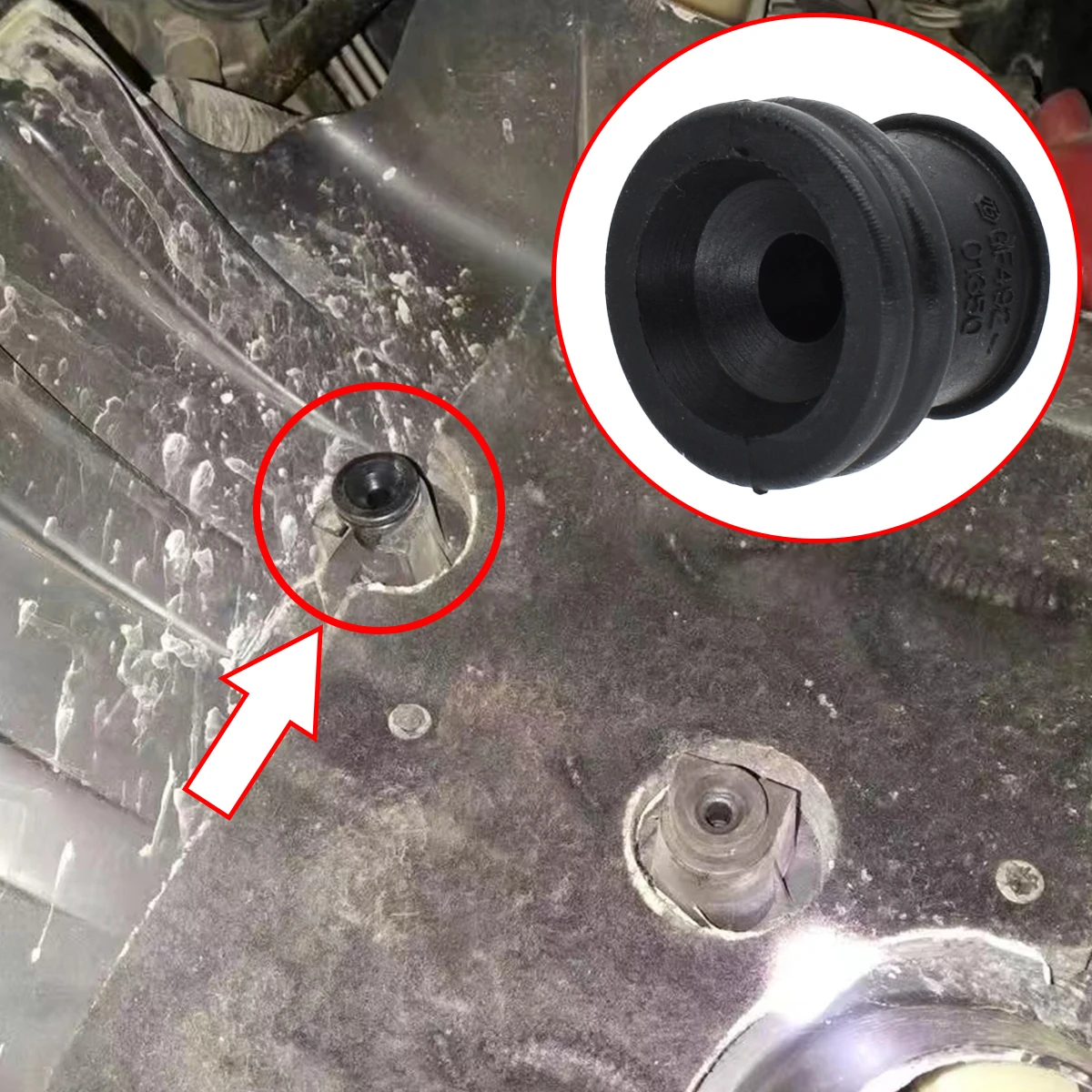 Верхняя крышка автомобильного двигателя резиновая втулка с креплением буферная