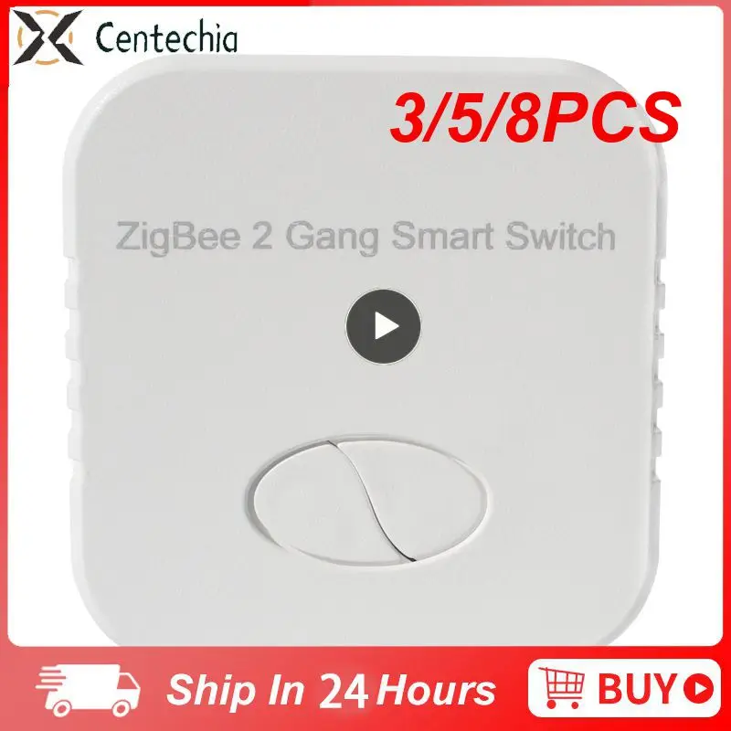 

3/5/8PCS Work With Alexa Google Home Relay Module 2 Gang Remote Control Smart Switch Zigbee 3.0 Smart Home Tuya Switches