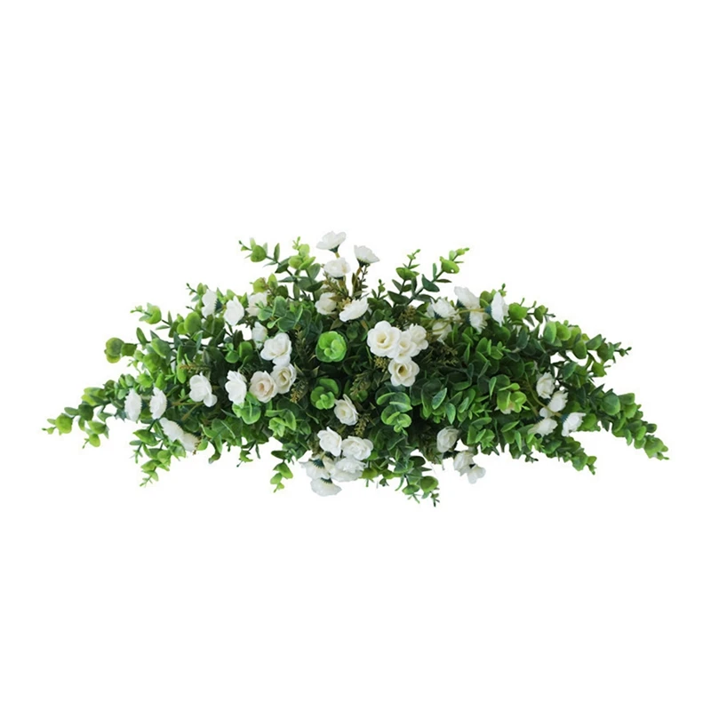 

Floral Swag, Wedding Backdrop Flowers Swag, Front Door Decorative Swags With Green Leaves For Wedding Home Decor