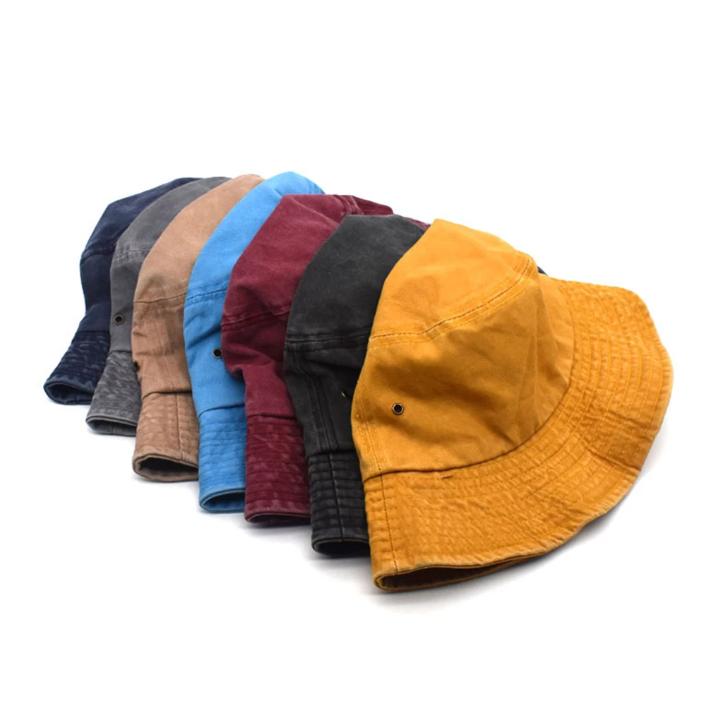 FS 2022 Cotton Fisherman Hat Ladys Summer Suntan Hats Panama Cap Mens Outdoor Beach Caps Plain Color Sombrero Hombre |