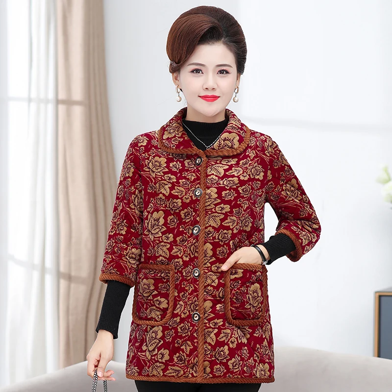 Женский жилет среднего возраста куртки новинка Осень-зима вельветовое теплое