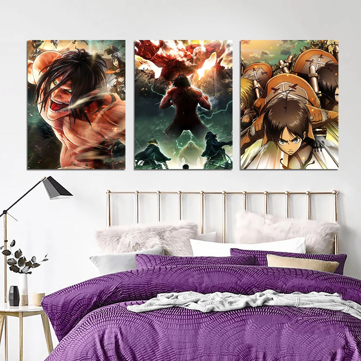 

Eren Jaeger Anime Attack on Titan Poster HD Printing Interior Painting Cute Home Room Decor Murals