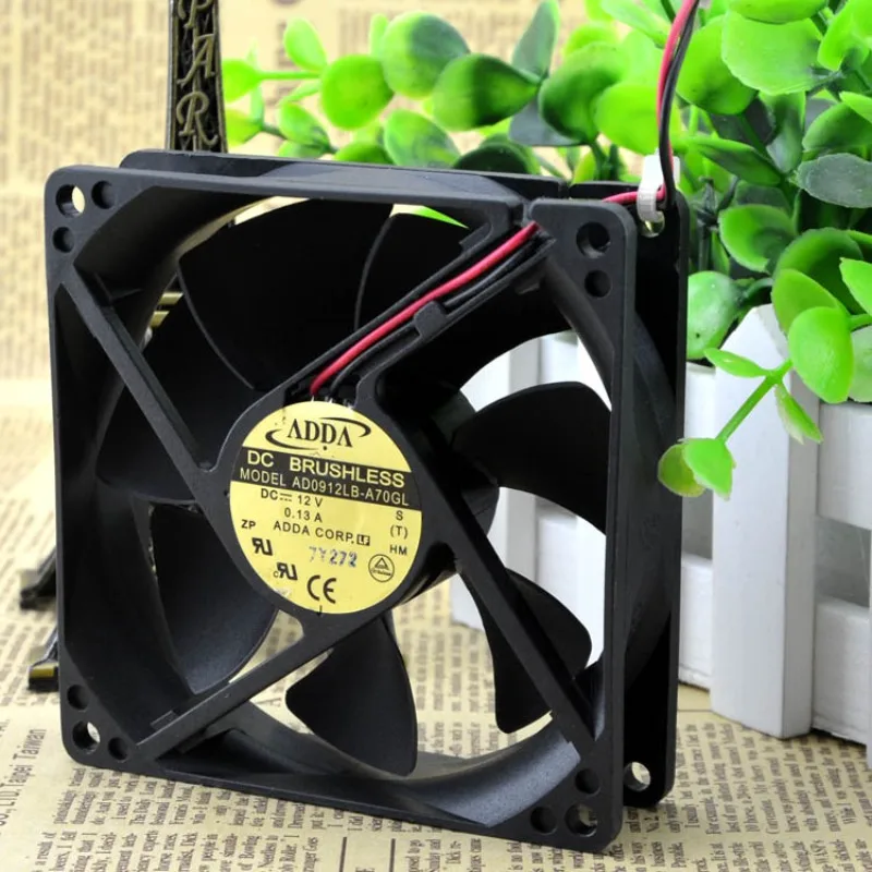 

New CPU Fan for ADDA 12V 0.13A AD0912LB-A70GL 9CM 9225 9025 Silent Dual Ball Case Fan 90X90X25mm