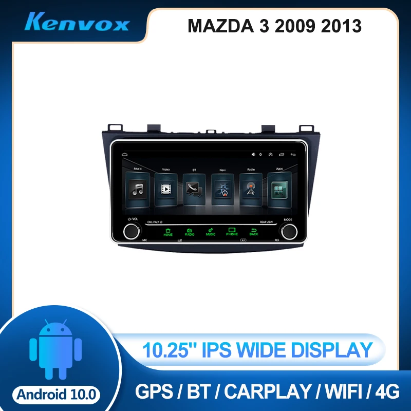

Автомагнитола 2 din, 10,25 дюйма, IPS, Android, для MAZDA 3 2009 2013