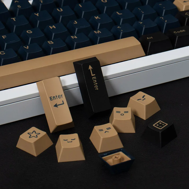 Фото Двойные колпачки для клавиш Pbt GMK JTK Clone, большой набор колпачков для клавиш 7u Alice Split Space Bars, раскладка ISO ANSI для намотки механической клавиатуры №5
