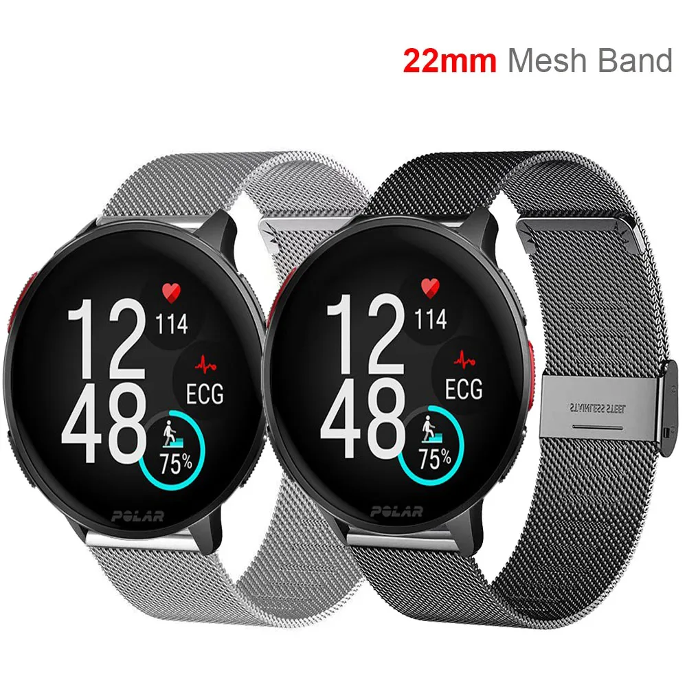 Ремешок для часов Polar Vantage V3 сетчатый Браслет 22 мм аксессуары