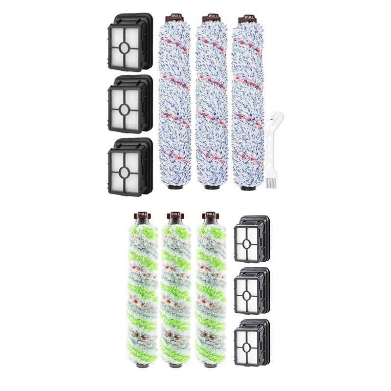 

2 комплекта аксессуаров для пылесоса: 1 набор кистей для ковра в рулоне/многоповерхностная кисть в рулоне и 1 Набор Щеток Для многоповерхност...