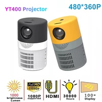 yt400 mini projector led portable video proyector 480360p compatible with hdmi tv stick home media player for children