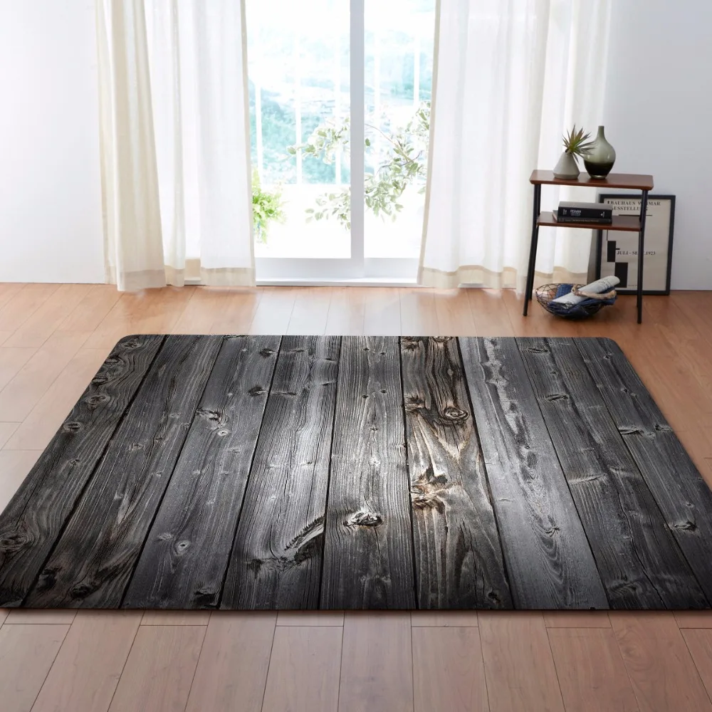 

3D Area Rugs Wood Grain Big Parlor Bedroom Carpets Creative Home Decorative Mat Soft Flannel Rug and Carpet for Living Room