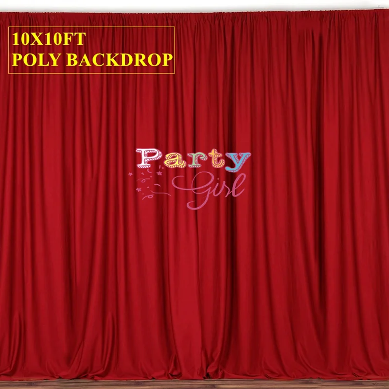 

10x10ft Panel Poly Wedding Backdrop Curtain Seamless Backdrops Stage Background Event Party Decoration