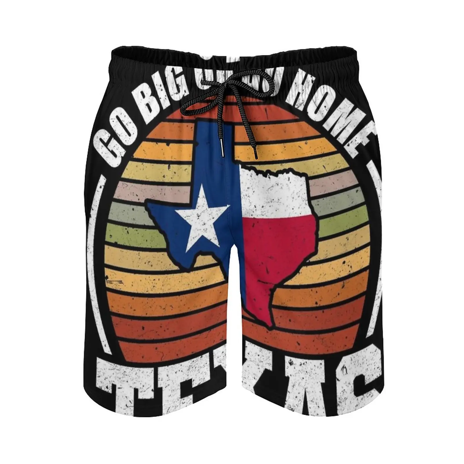 

Go Big Or Go Home. Famous Patriotic Texas Quote. Men'S Sports Short Beach Shorts Surfing Swimming Boxer Trunks Bathing Texas