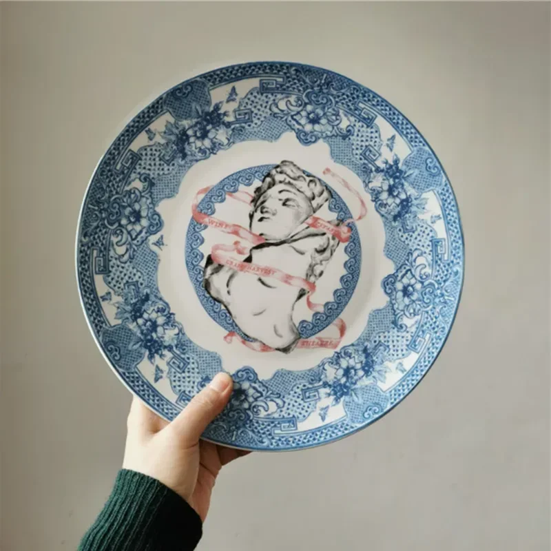 качественная декоративная тарелка Greek Bacchus подвесная бытовая посуда для завтрака
