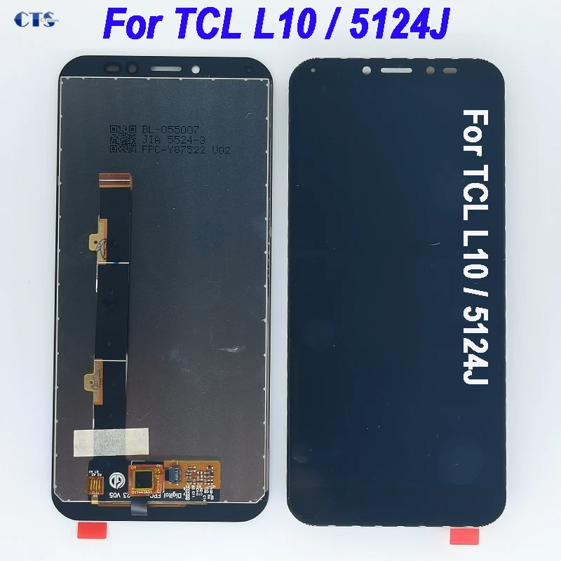 Сменный сенсорный экран 5,5 дюйма для TCL L10 5124J, дигитайзер в сборе, стеклянный датчик, ЖК-дисплей для TCL 5134