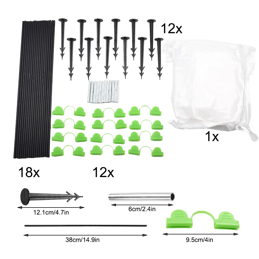 

Garden Plant Hoop Seedling Arch Shed Bracket Greenhouse Hoops Set Glass Durable Frost Protection Vegetable Greenhouse Hoop