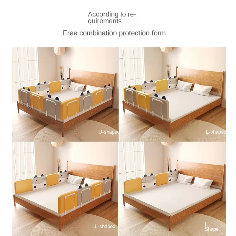 

60cm Newborn Bed Fence Baby Safety Fall-Proof Child Baby Anti-Fall Bedside Stopper Bed Rail Soft Package Single Side Guardrail