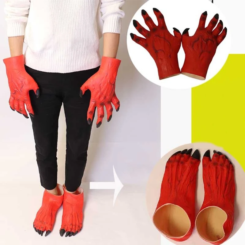 

634C Halloween Cosplays Funny Dress up Prop Funny Lobster Gloves