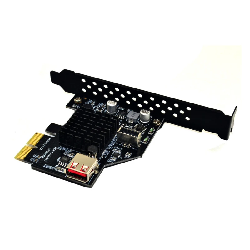 

2X to USB3.1 A-Key Gen2 Front Type-E Expansion Card,10Gbps Type-E Internal 20-Pin Front Panel Connector Riser Card