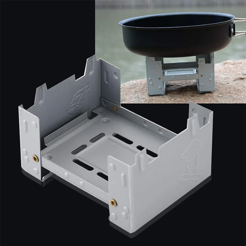 

Outdoor Mini Folding Portable Lightweight Oven Picnic Solid Fuel Alcohol Stove Camp Hiking Cooking Furnace Supplies