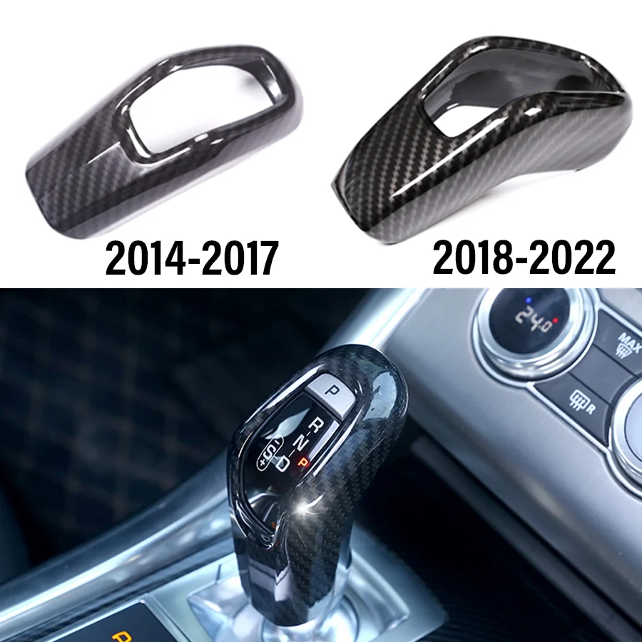

Carbon Fiber Style Gear Shift Knob Cover Trim For Land Rover Range Rover Sport 2014-2017 2018-2021 2022 Car Interior Mouldings
