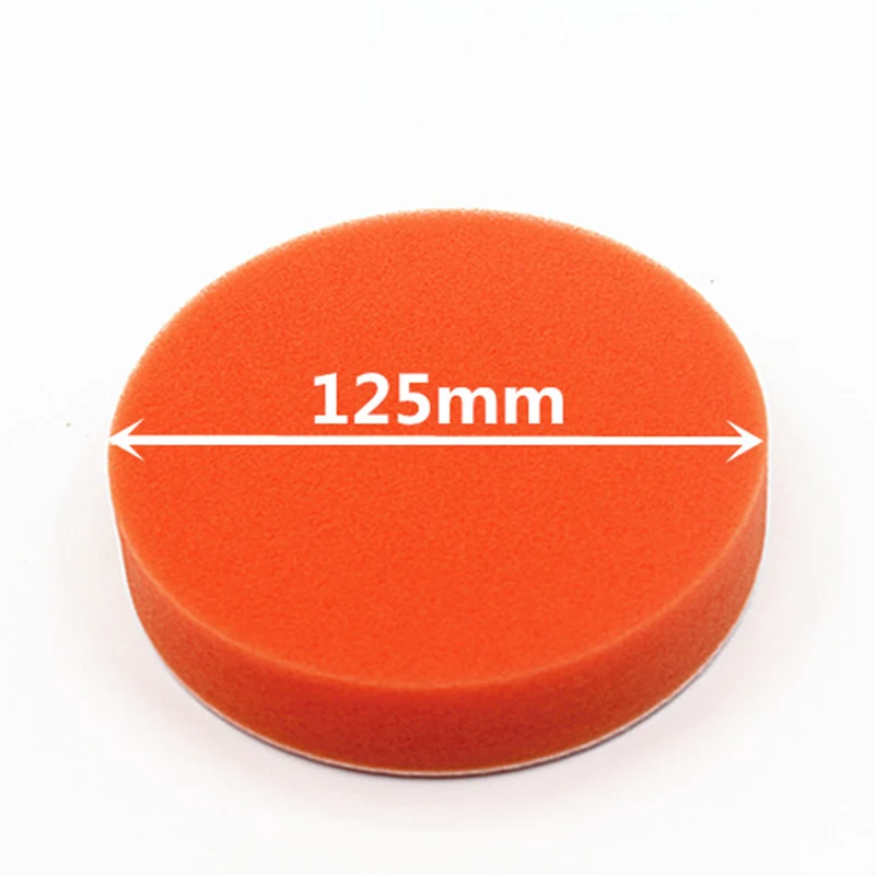 

Orange tools Sponge Buffing Polishing Pads Waxing Clean For Car Polisher 5" Flat Durable Practical High quality