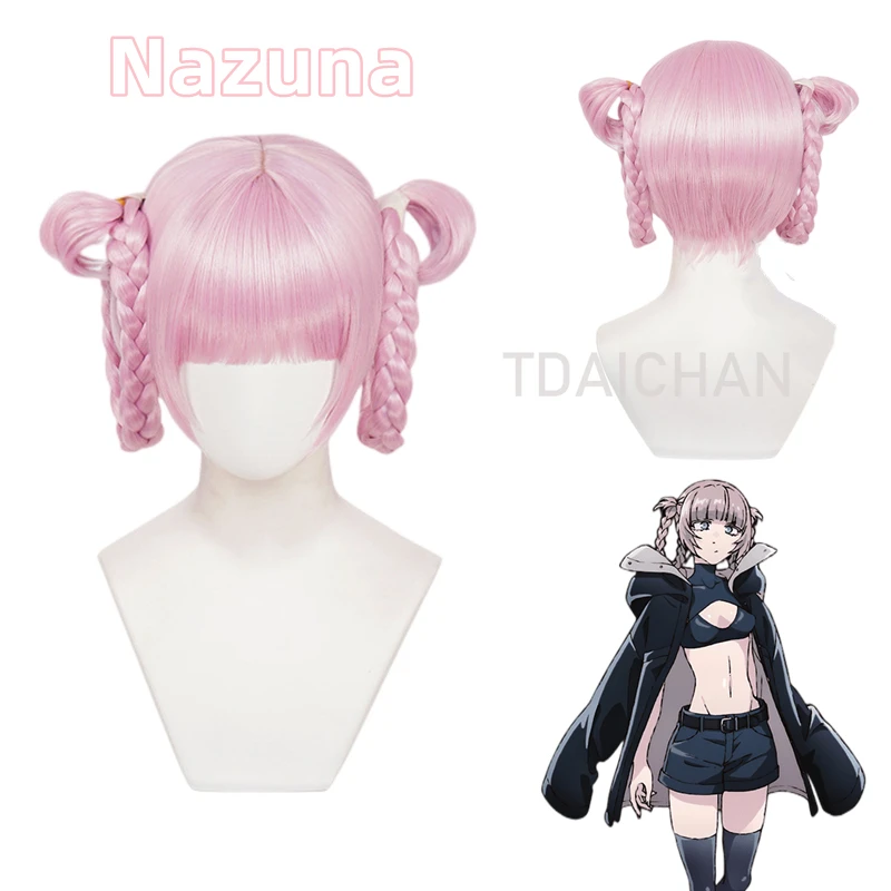 

Парик для косплея Yofukashi No Uta Nanakusa Nazuna из аниме «звонок ночи», реквизит для косплея из розовых косичек, искусственные волосы