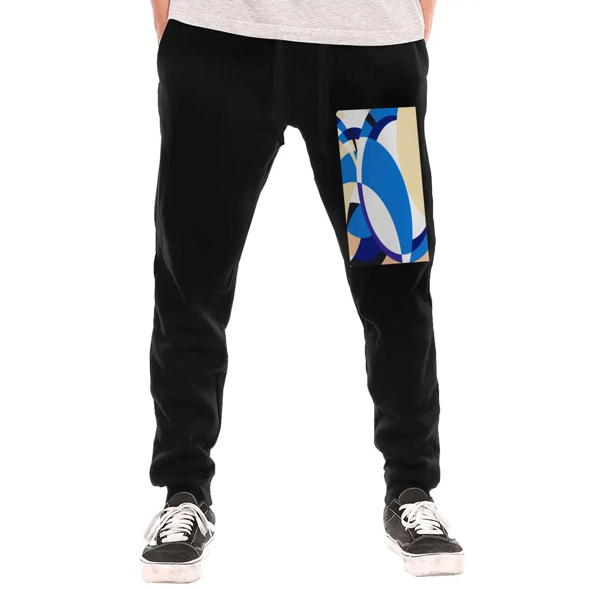 

Осенне-зимние мужские спортивные штаны с маленьким принтом, удобные и теплые, подходят для повседневной носки