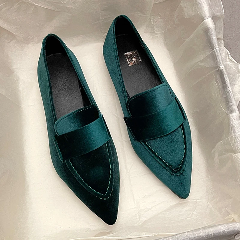 

Women Flats Ballet Dance Pointed Toe Sandals Shoes 2023 summer New Designer Loafers Shoes Suede Casual Sport Walking Zapatillas