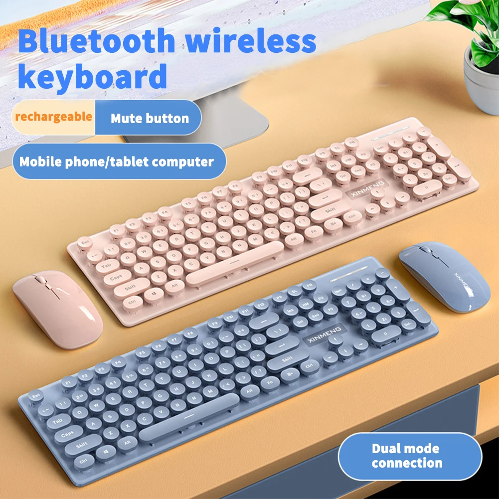 

Беспроводная Bluetooth-клавиатура и мышь, 104 клавиш, 2,4 ГГц