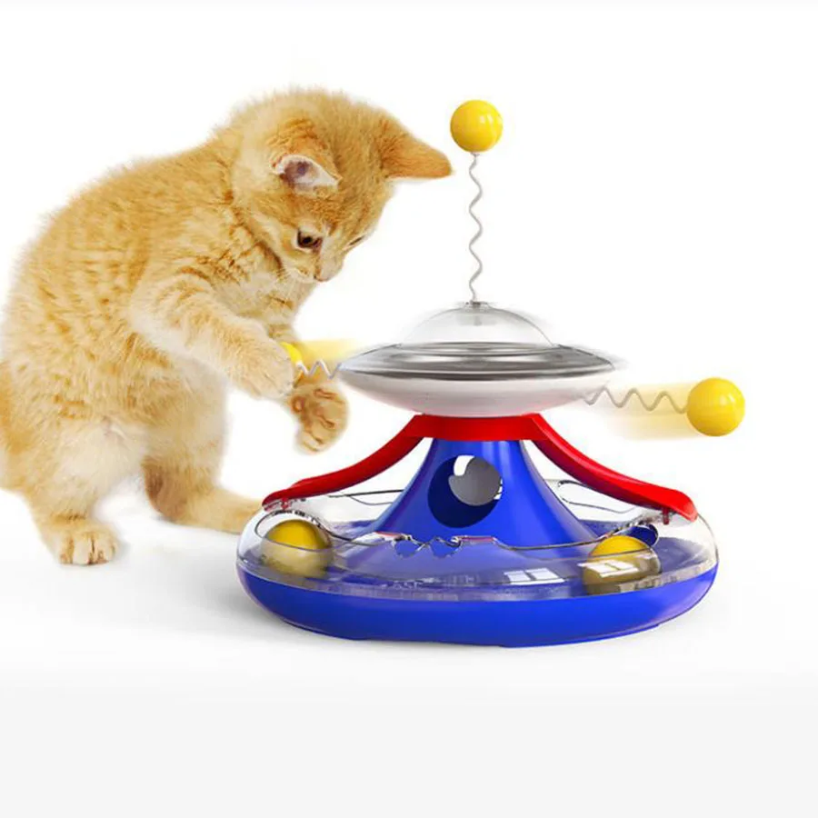 

Аксессуары для кошек, многофункциональный вращающийся круг для домашних кошек, игрушка для еды, интерактивный тумблер для кошек, тренирово...