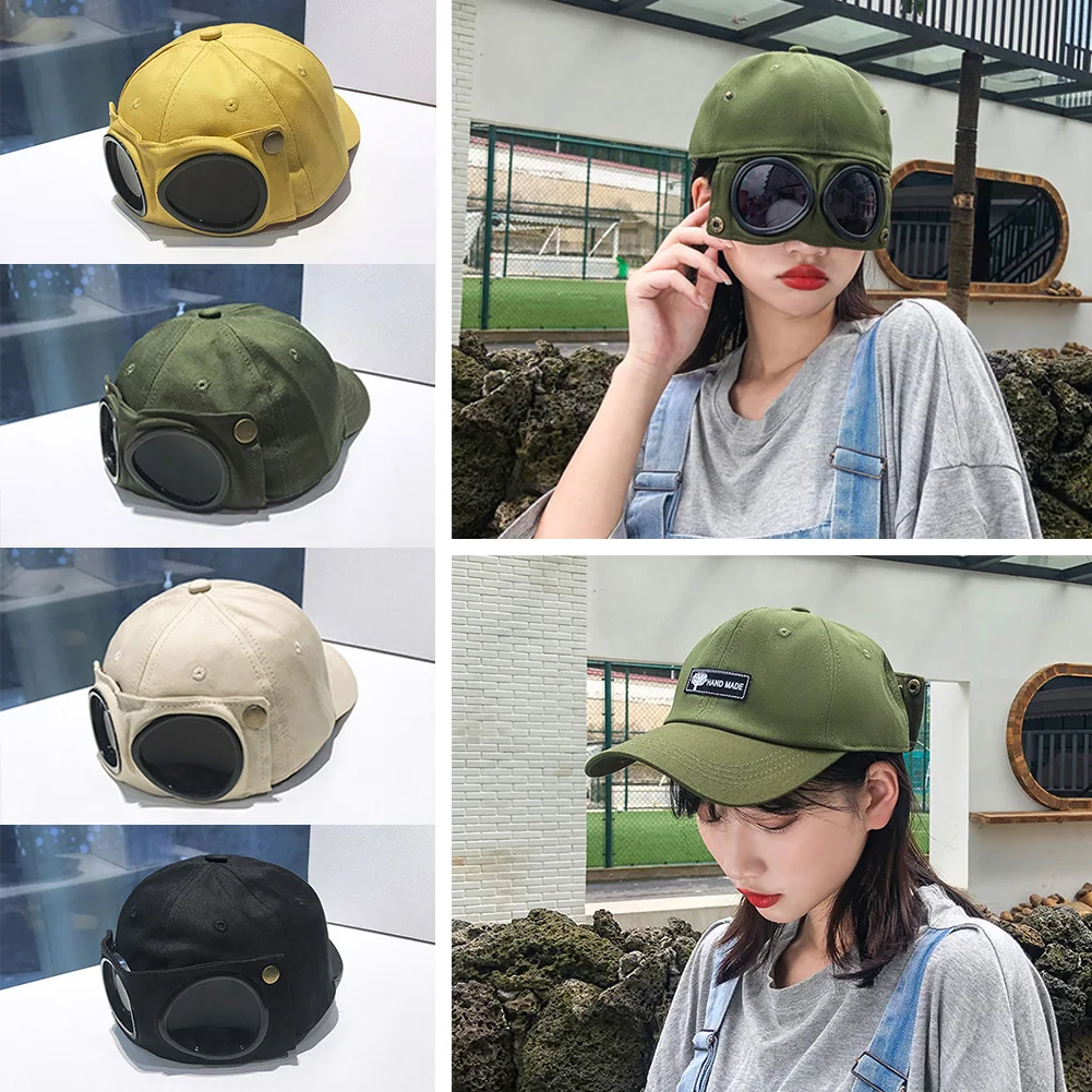

New Aviator Hat Summer Personality Glasses Baseball Cap Female Unisex Sunglasses Cap Male Cap Baseballcap Boys Cap