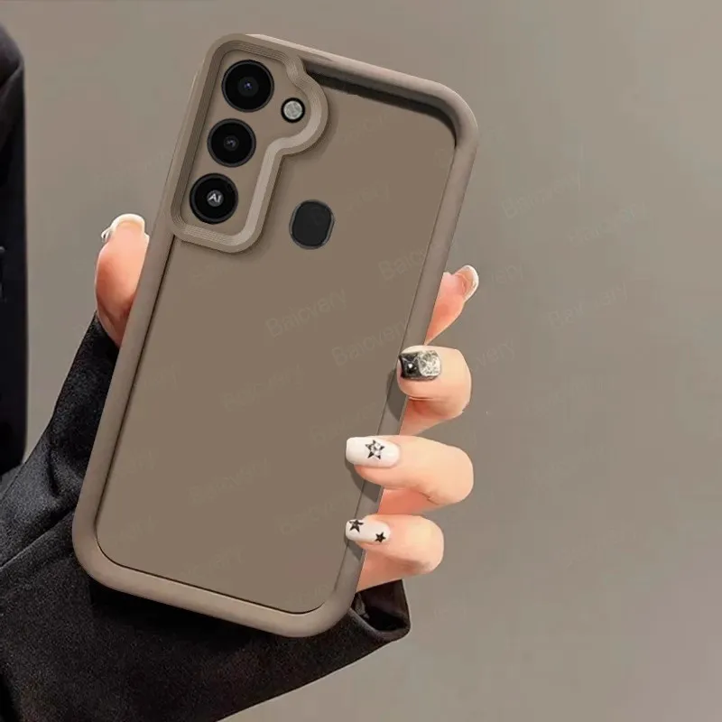 Для Tecno Spark 8C KG5 / GO 2022 KG5h чехол Capa новый дизайн цветной простой матовый Мягкий