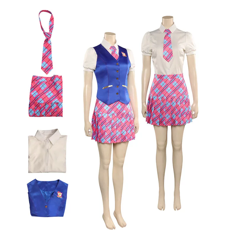 

Barbier Blair Cosplay Costume Girls School Uniform Women Fashion Role Play Jacket Necktie Dress Outfits Halloween Carnival Suit