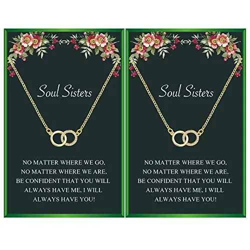 Сестры подарки от сестры для сцепляющийся круглый кулон души ожерелье на 2 дня