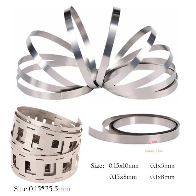 

10/5/2m 18650 Li-ion Battery Nickel Sheet Plate Nickel Plated Steel Belt Strip Connector Spot Welding Machine Battery Welders
